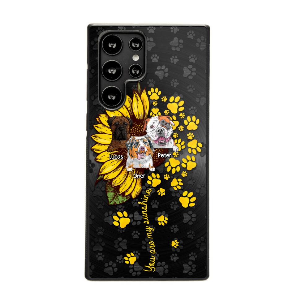 Personalized You are My Sunshine Sunflower Dog Paw Phone Case Printed 22AUG-DT23
