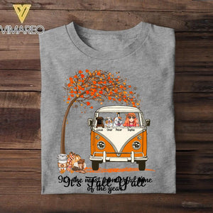 Personalized It's The Most Wonderful Time Of The Year Fall Y'all Dog Hippie Tshirt Printed QTVQ2408