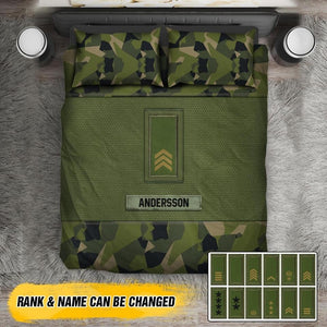 Personalized Swedish Veterans/Soldier Bedding Set Printed 22AUG-MA23