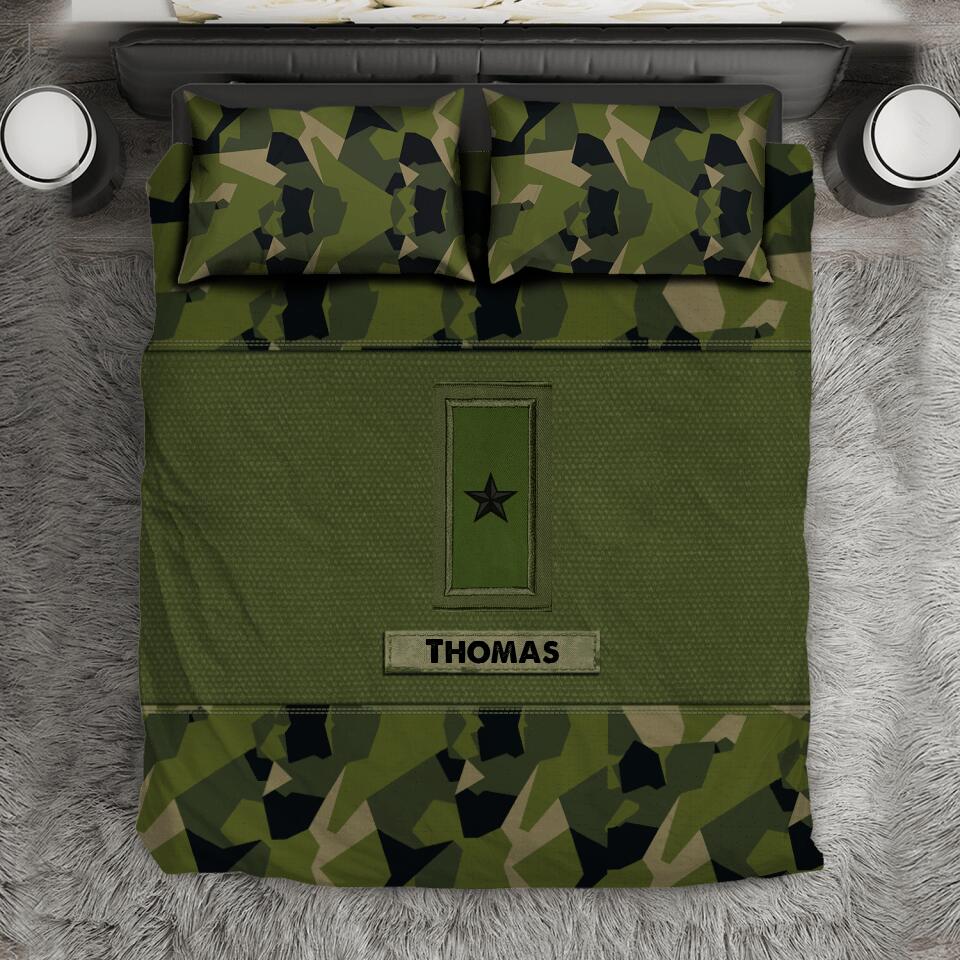 Personalized Swedish Veterans/Soldier Bedding Set Printed 22AUG-MA23
