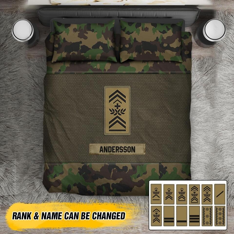 Personalized Swiss Veterans/Soldier Bedding Set Printed 22AUG-MA23