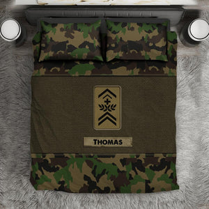 Personalized Swiss Veterans/Soldier Bedding Set Printed 22AUG-MA23
