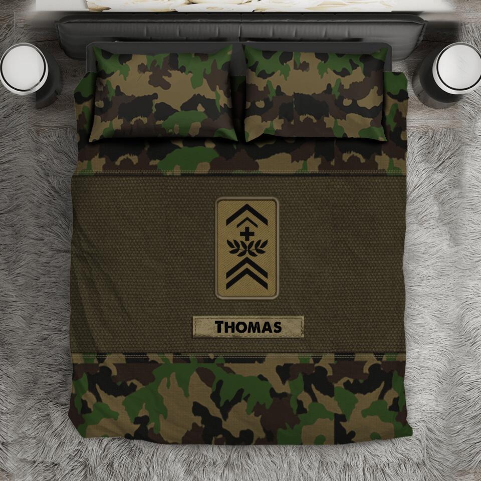 Personalized Swiss Veterans/Soldier Bedding Set Printed 22AUG-MA23