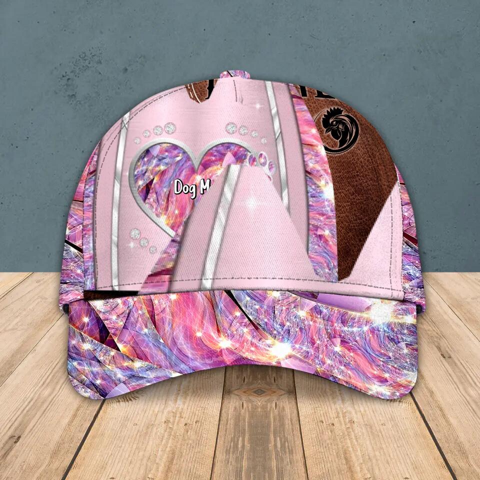 Personalized Dog Mom Colorful Sparkling 3D Cap Printed NQVQ2508