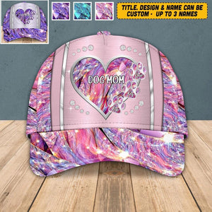 Personalized Dog Mom Colorful Sparkling 3D Cap Printed NQVQ2508
