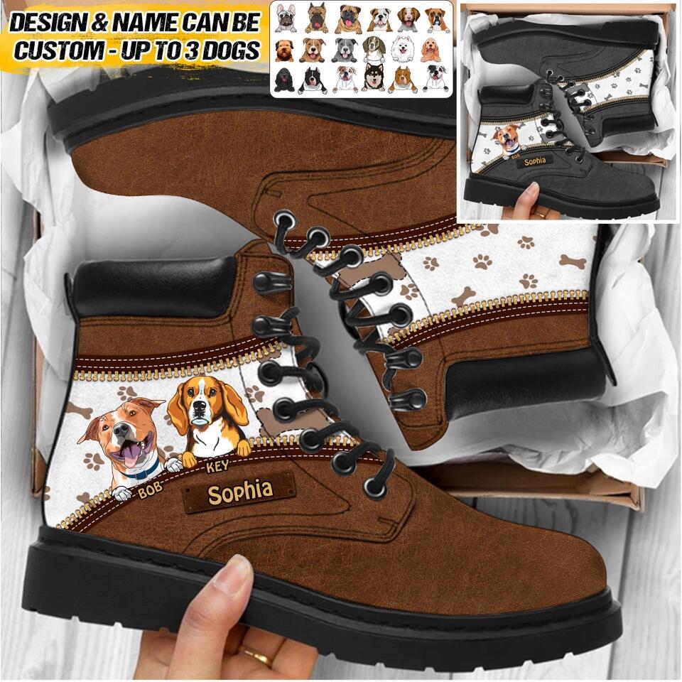 Personalized Dog Lover All Season Boots Printed 22AUG-HQ25