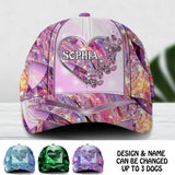 Personalized Dog Mom Colorful Sparkling 3D Cap Printed NQDT2508