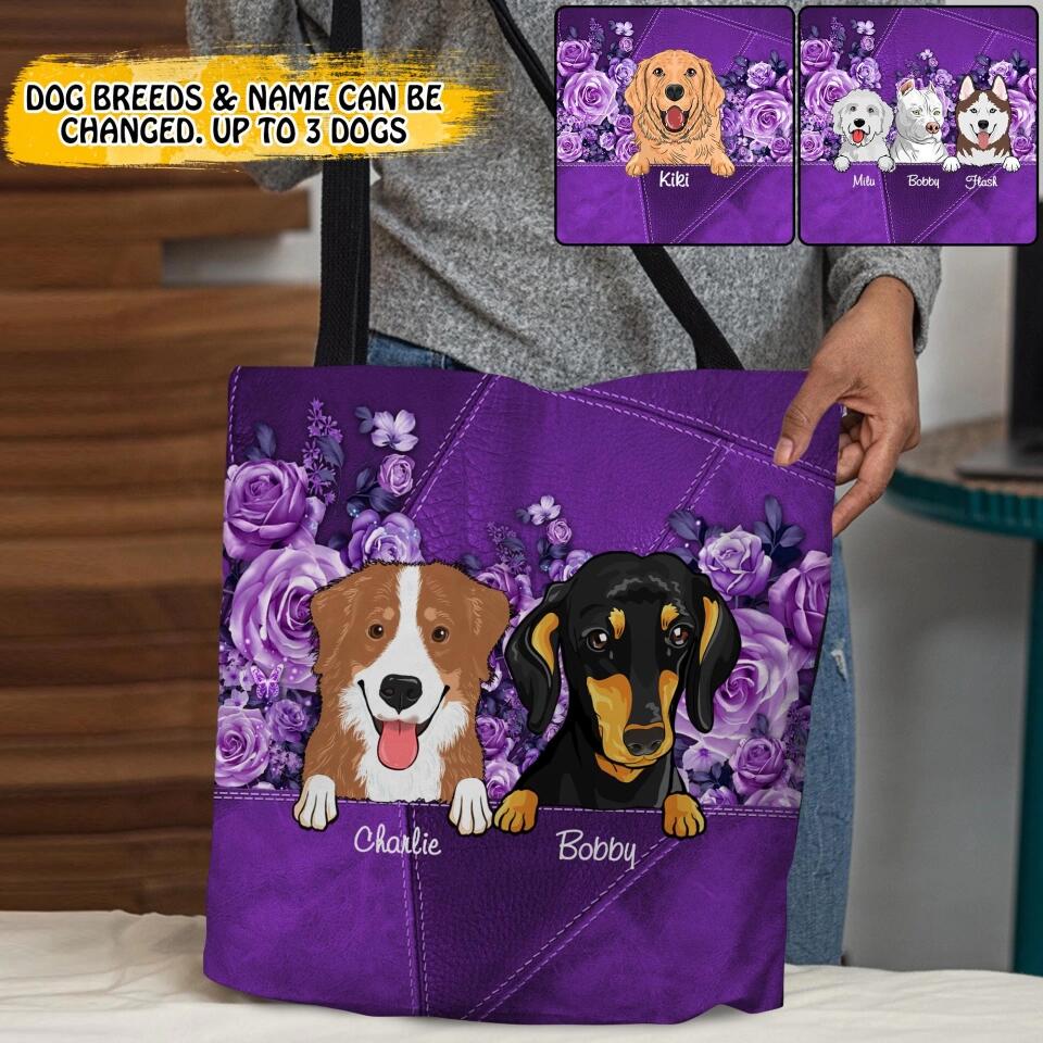 Personalized Dog Tote Bag, Gift For Dog Lover Printed NQDT2608
