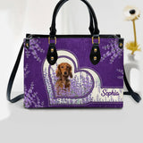 Personalized Dog Upload Photo Custom Leather Bag Printed NQDT2608