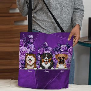 Personalized Dog Tote Bag, Gift For Dog Lover Printed NQDT2608