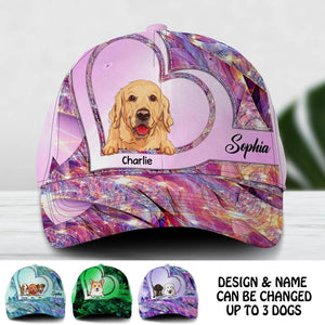 Personalized Dog Mom Colorful Sparkling 3D Cap Printed 22AUG-DT26