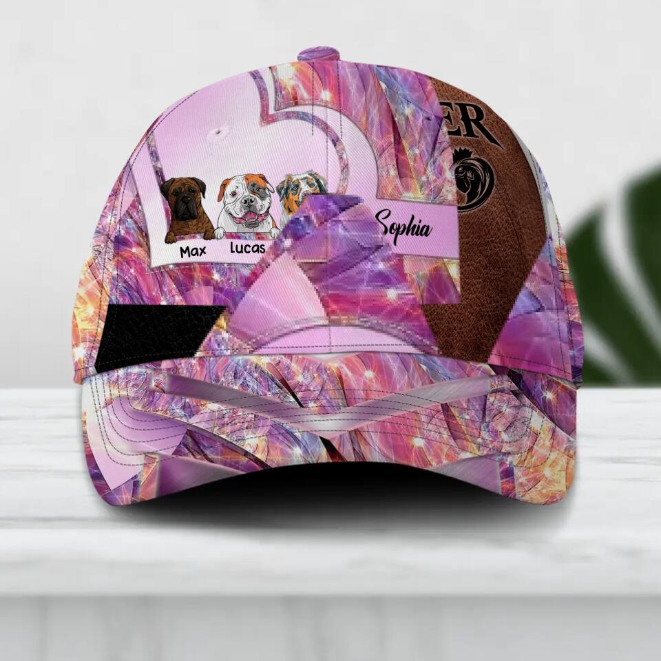 Personalized Dog Mom Colorful Sparkling 3D Cap Printed 22AUG-DT26