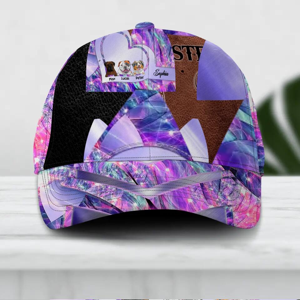 Personalized Dog Mom Colorful Sparkling 3D Cap Printed 22AUG-DT26