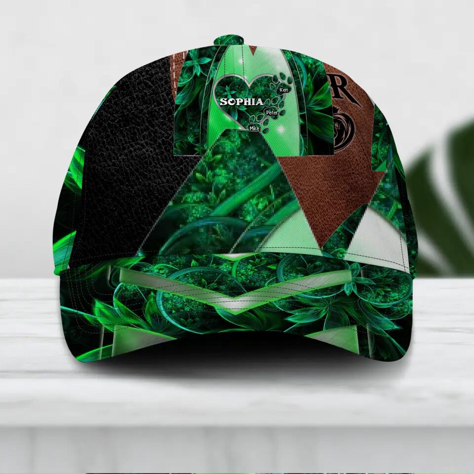 Personalized Dog Mom Colorful Sparkling 3D Cap Printed NQDT2508