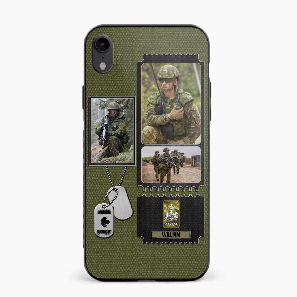 Personalized Canadian Veteran/ Solider Rank Upload Photo Phonecase 3D Printed QTVQ2708