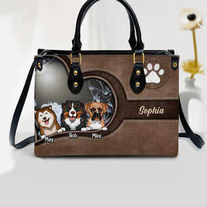Personalized Love Dog Custom Leather Bag Printed NQVQ2708