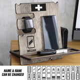 Personalized Swiss Veteran/ Solider Rank Docking Station, Charging Station, Desk Organizer, Phone Stand 3D Printed QTVQ2908