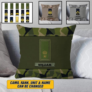 Personalized Swedish Veterans/Soldier Pillow Printed 22AUG-HY29