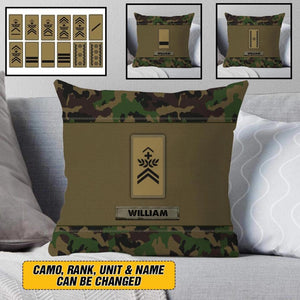 Personalized Swiss Veterans/Soldier Pillow Printed 22AUG-HY29