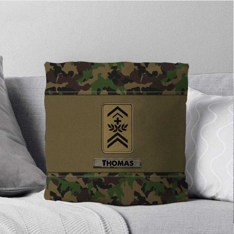 Personalized Swiss Veterans/Soldier Pillow Printed 22AUG-HY29