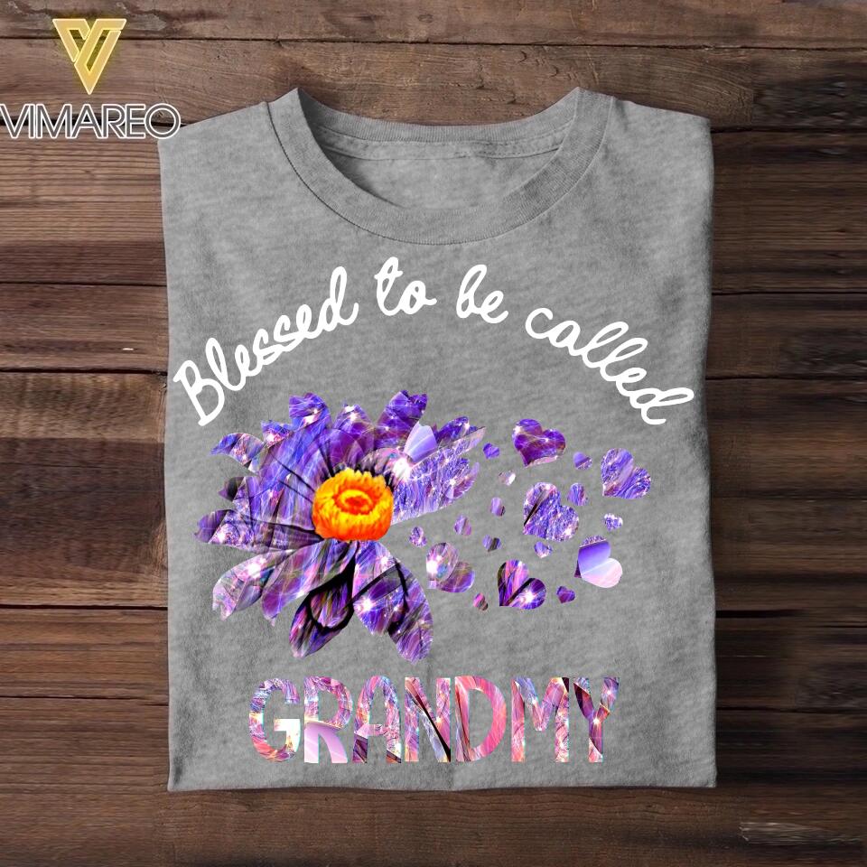 Personalized Blessed To Be Call Color Tshirt Printed QTVQ3008