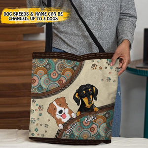 Personalized Dog Tote Bag Printed NQDT3008