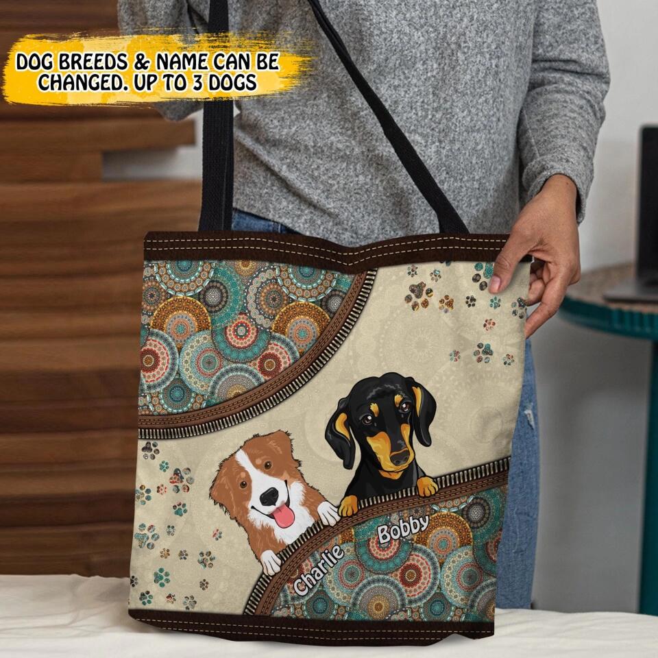 Personalized Dog Tote Bag Printed NQDT3008