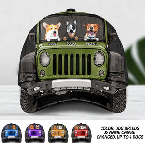 Personalized Jeep Dog Peaked Cap 3D Printed 22AUG-DT30