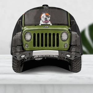 Personalized Jeep Dog Peaked Cap 3D Printed 22AUG-DT30
