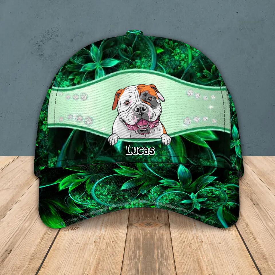 Personalized Dog Colorful Sparkling 3D Cap Printed 22AUG-HY30