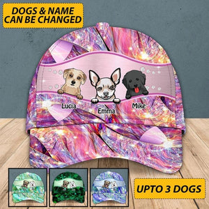 Personalized Dog Colorful Sparkling 3D Cap Printed 22AUG-HY30
