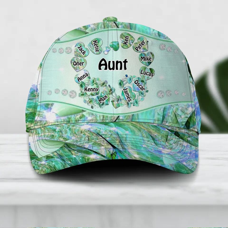 Personalized Aunt Kid Colorful Sparkling 3D Cap Printed 22AUG-DT30