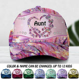 Personalized Aunt Kid Colorful Sparkling 3D Cap Printed 22AUG-DT30