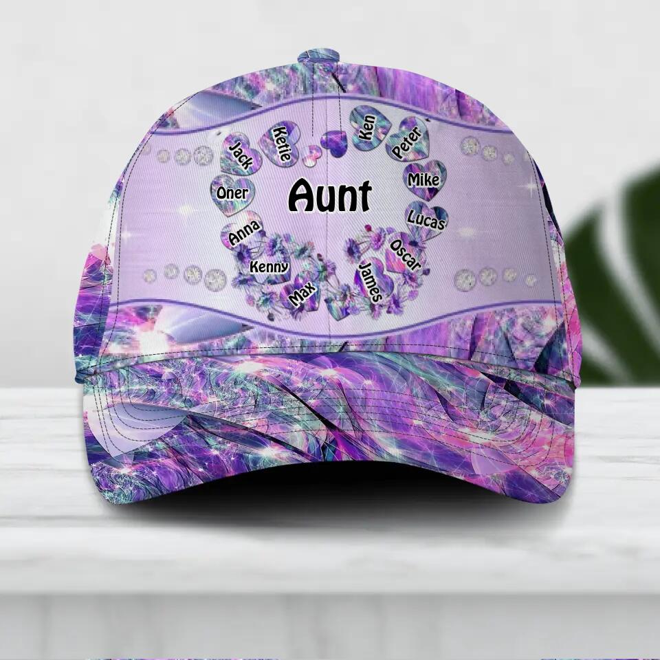 Personalized Aunt Kid Colorful Sparkling 3D Cap Printed 22AUG-DT30
