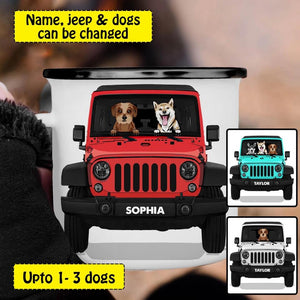 Personalized Jeep Dog Steel Mug 12Oz Printed 22SEP-HY05