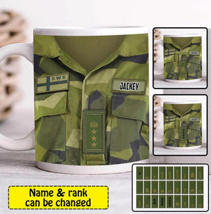 Personalized Swedish Veterans/Soldier Ceramic Mug Printed 22SEP-HY06