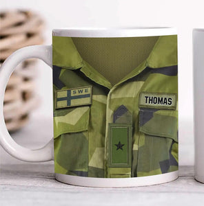 Personalized Swedish Veterans/Soldier Ceramic Mug Printed 22SEP-HY06