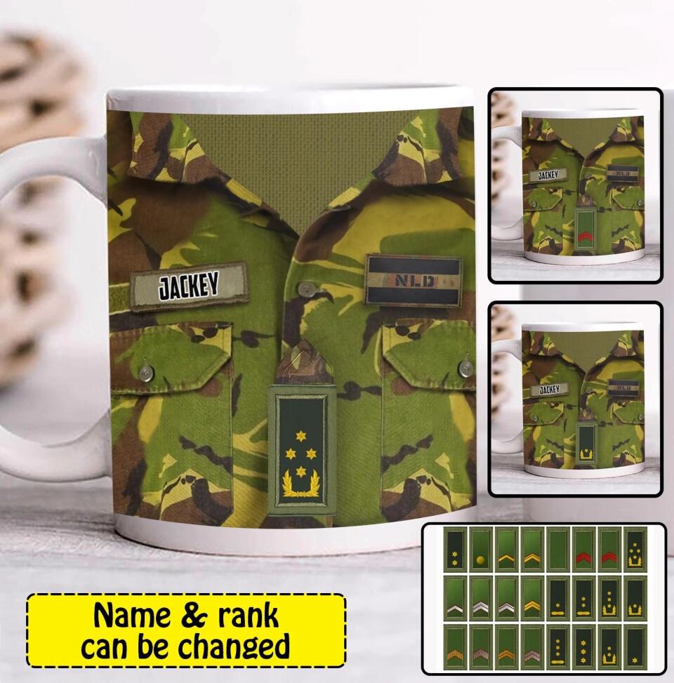 Personalized Netherland Veterans/Soldier Ceramic Mug Printed 22SEP-HY06