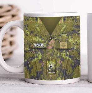 Personalized Canadian Veterans/Soldier Ceramic Mug Printed 22SEP-HY06