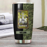 Personalized Canadian Veteran/ Solider Skull Camo Tumbler Printed QTDT0609