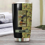 Personalized Australian Veteran/ Solider Skull Camo Tumbler Printed QTDT0609