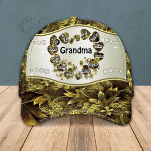 Personalized Grandma Kid Colorful Sparkling 3D Cap Printed 22AUG-HQ27