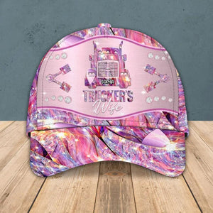 Personalized Trucker Wife Colorful Sparkling 3D Cap Printed 22SEP-HQ07