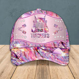 Personalized Trucker Wife Colorful Sparkling 3D Cap Printed 22SEP-HQ07