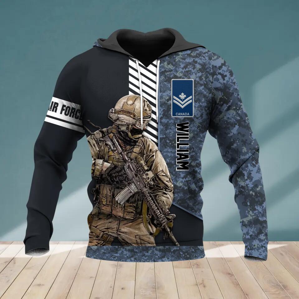 Personalized Canadian Solider/ Veteran 3D Hoodie Printed QTVQ0809