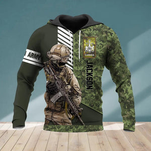 Personalized Canadian Solider/ Veteran 3D Hoodie Printed QTVQ0809