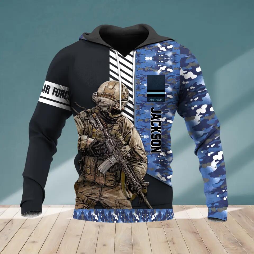 Personalized Australian Solider/ Veteran 3D Hoodie Printed QTVQ0809