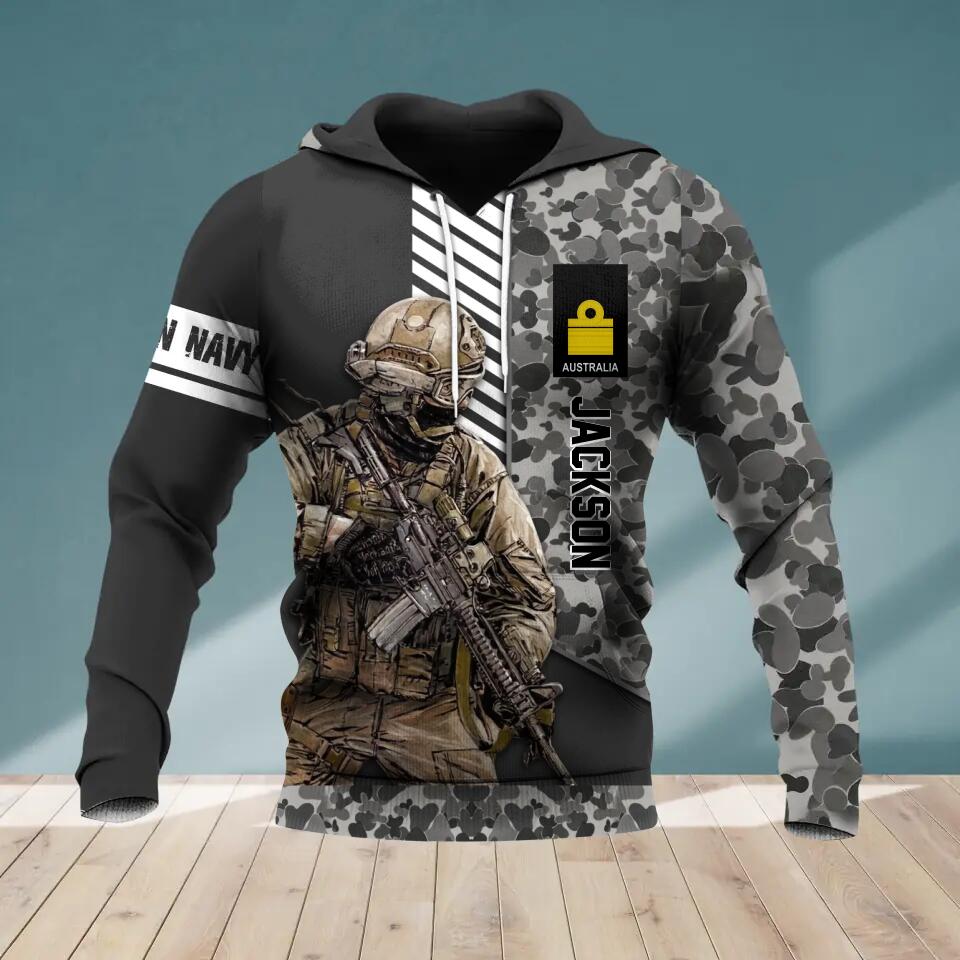 Personalized Australian Solider/ Veteran 3D Hoodie Printed QTVQ0809