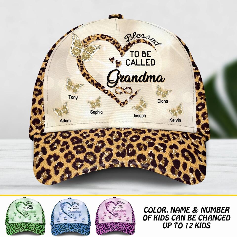 Personalized Blessed To Be Called Grandma Kid Heart 3D Cap Printed 22SEP-DT08
