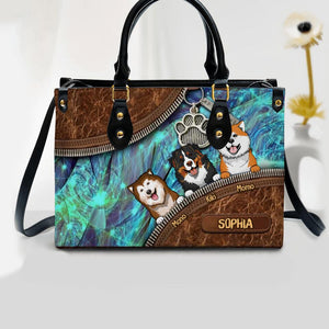 Personalized Dog Sparkling Leather Bag Printed NQVQ0909